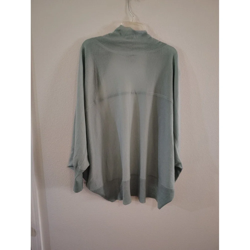 Worth New York Sage Green 100% Wool Open Front Cardigan Sweater Petite Small PS